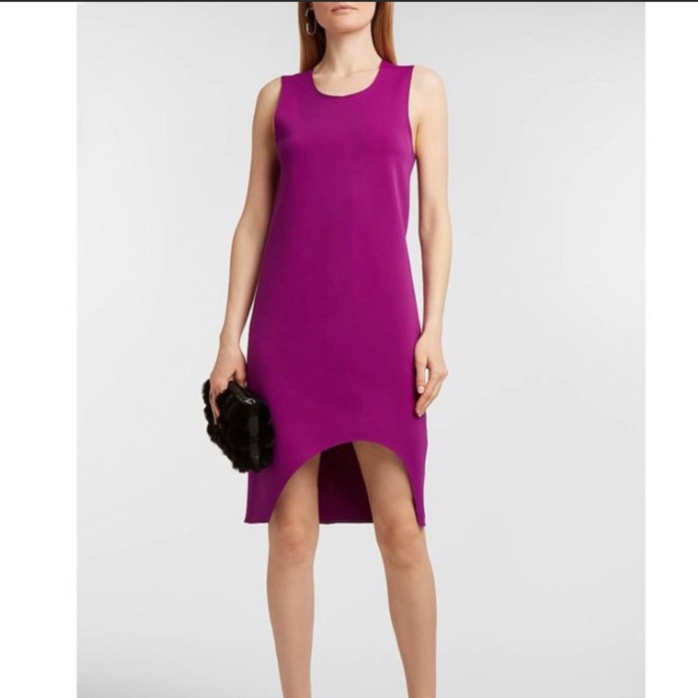 Helmut Lang Purple Scuba Neoprene Dress Sz
